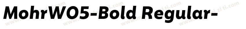 MohrW05-Bold Regular字体转换